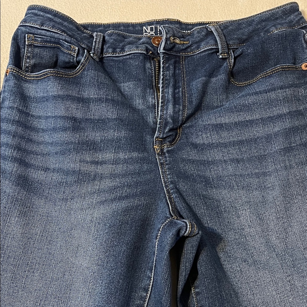 No Boundaries Dark Blue Straight Jeans, Inseam 28 1/2